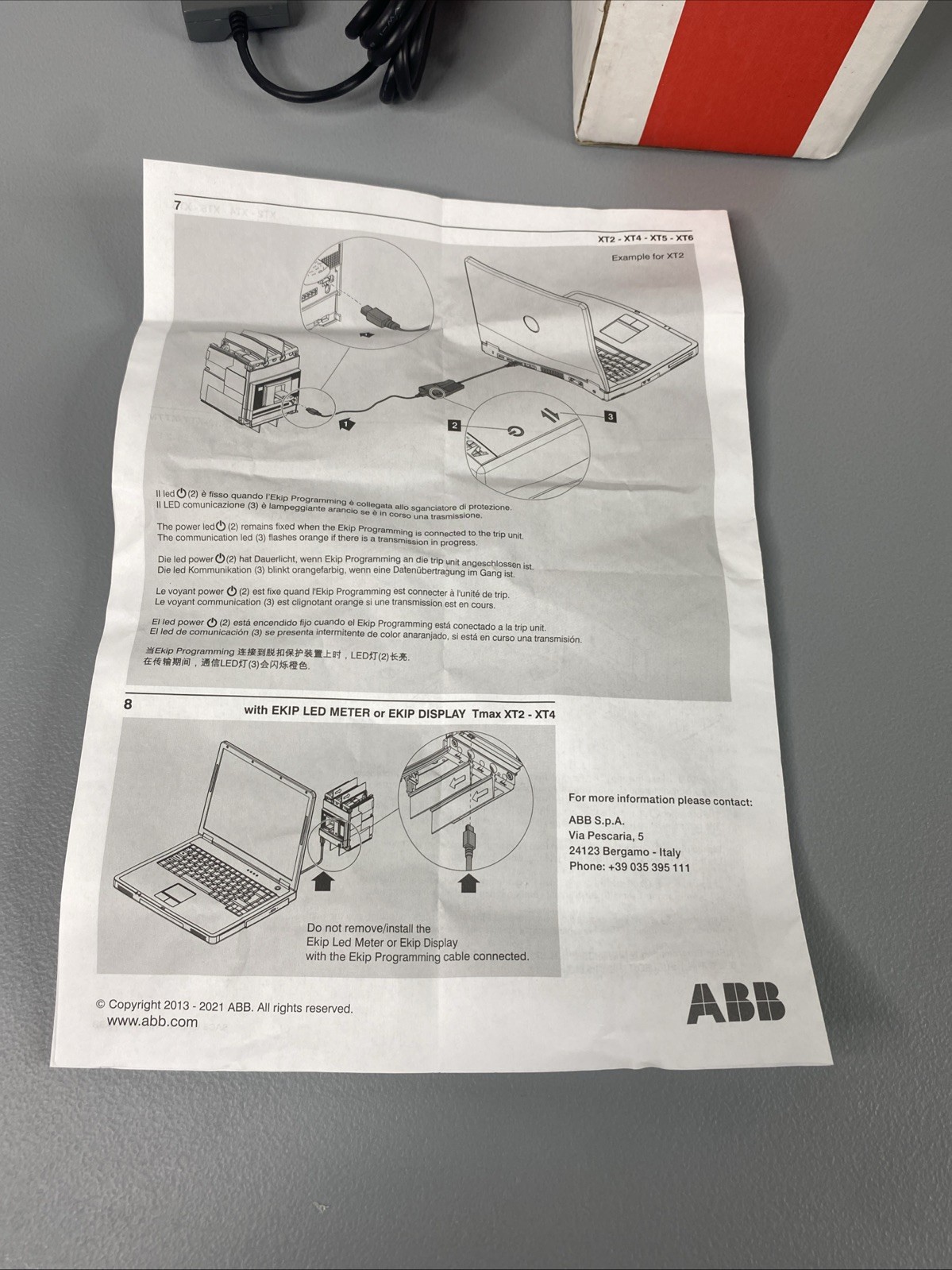ABB 1SDA076154R1, EKIP PROGRAMMING EMAX2 – TMAX XT Made In Italy New In Box