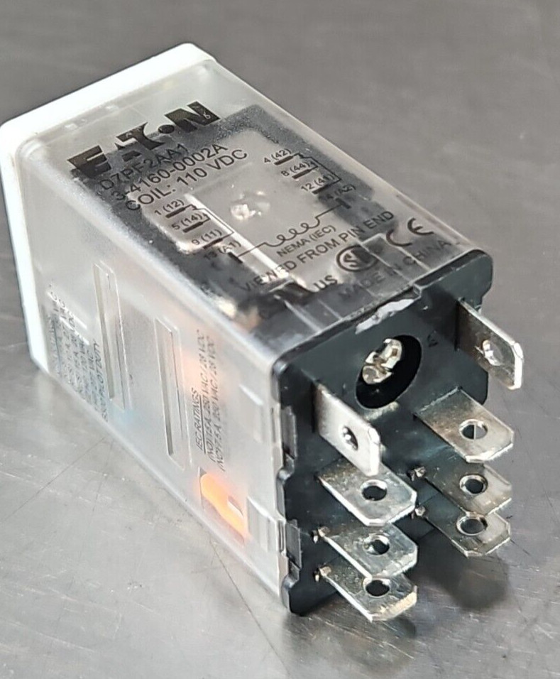 Eaton D7PF2AA1 Power Relay Full Feature Coil:110 VDC (BIN345)