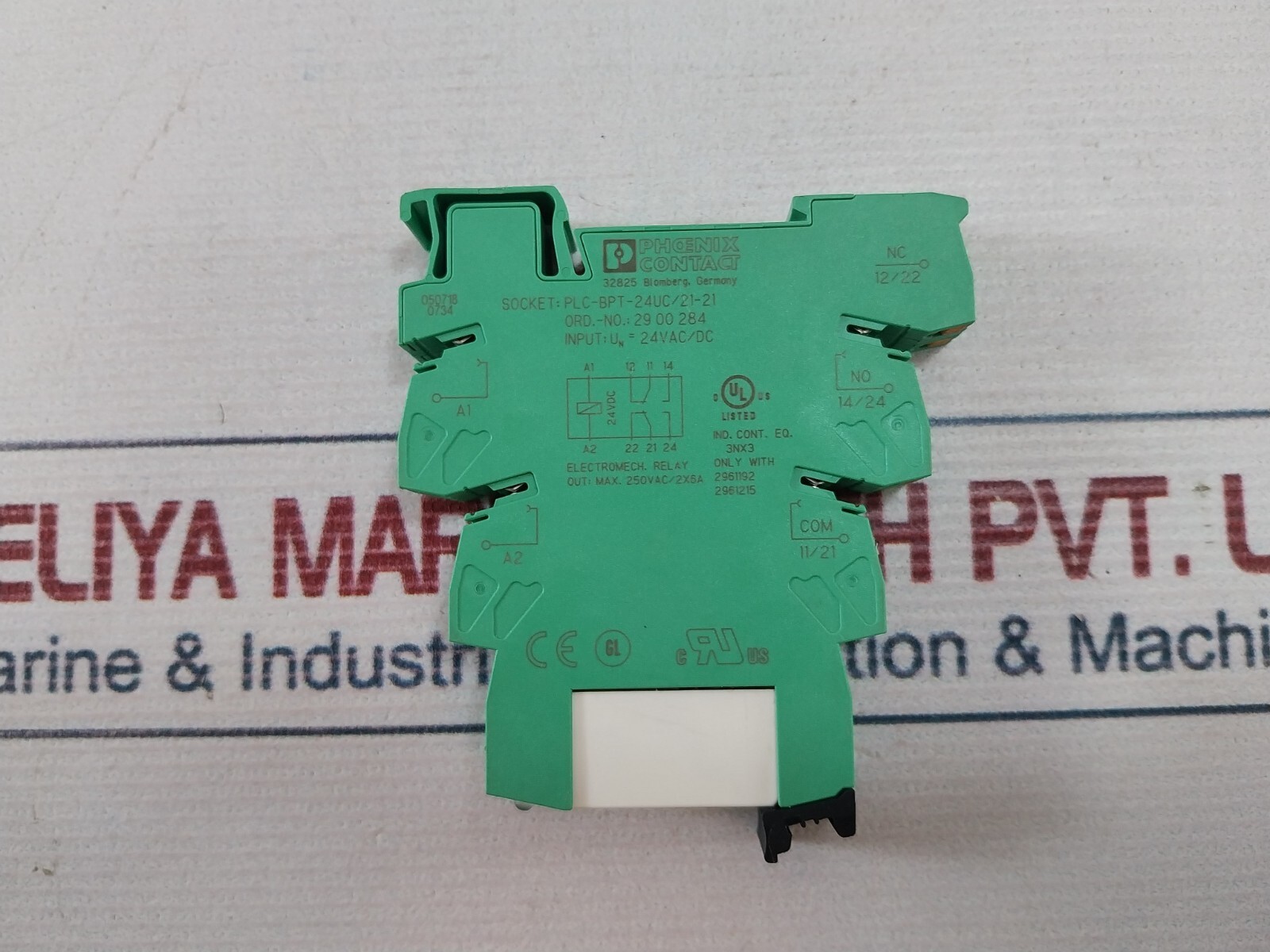 Phoenix Contact PLC-BPT-24UC/21-21 Power Relay With Relay Socket 29 00 284