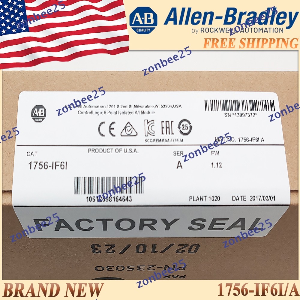 New AB 1756-IF6I/A ControlLogix 6 Point Isolated A/I Module 1756IF6I serA 1PC