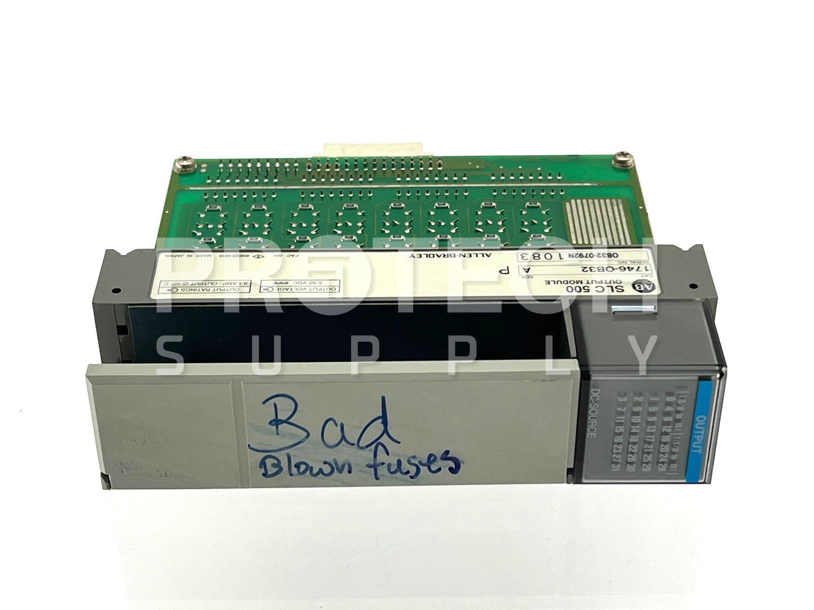 x3 Allen Bradley (2) 1771-OBN Output Module & (1) 1746-OB32 FOR PARTS / REPAIR