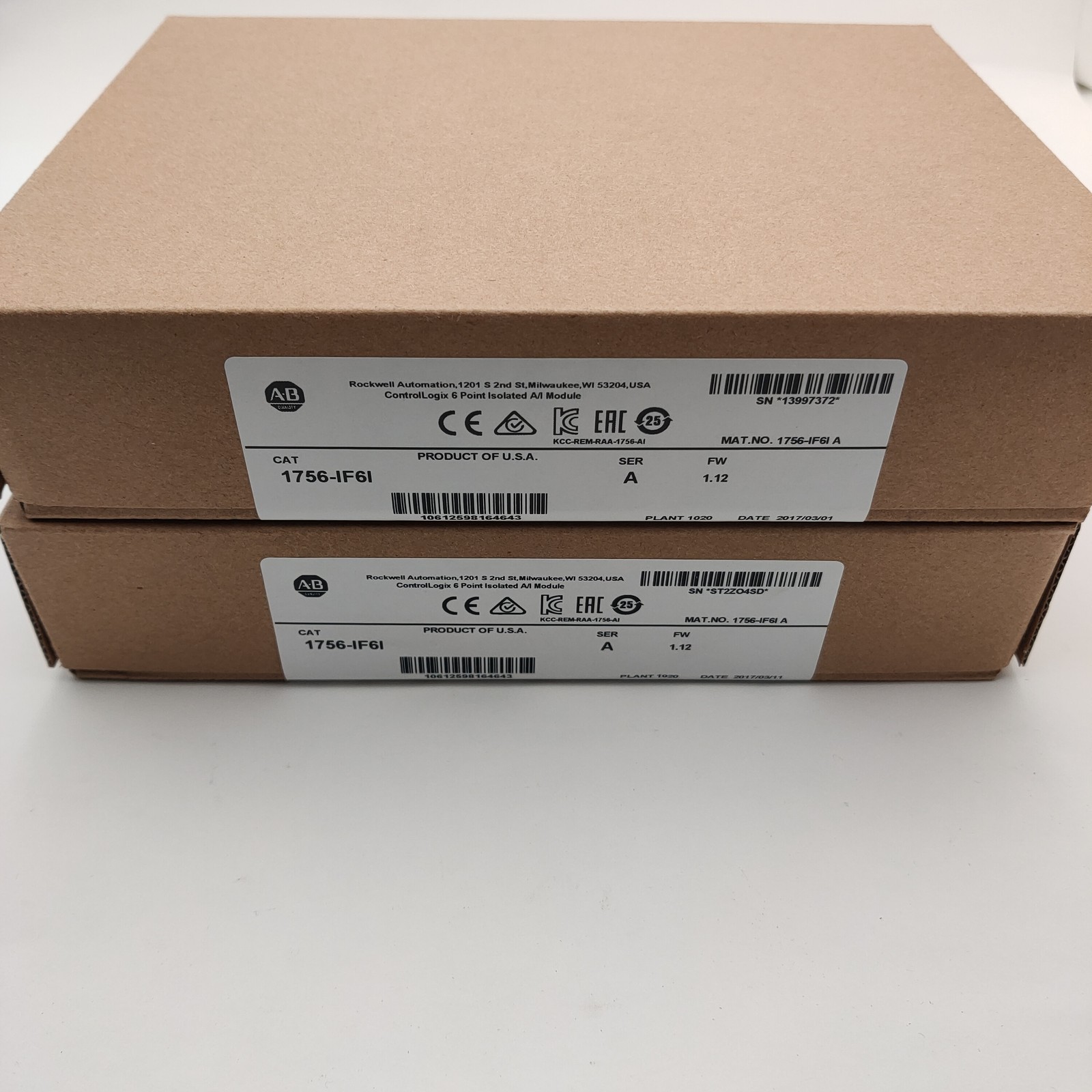 New in Box AB 1756-IF6I/A ControlLogix 6 Point Isolated A/I Module 1756IF6I serA