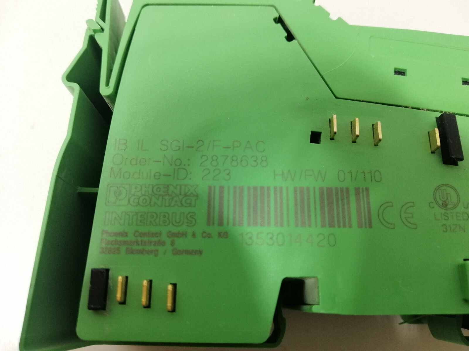 Phoenix Contact IB IL SGI-2/F-PAC Art-No: 2878638 SPS-Analogmodul