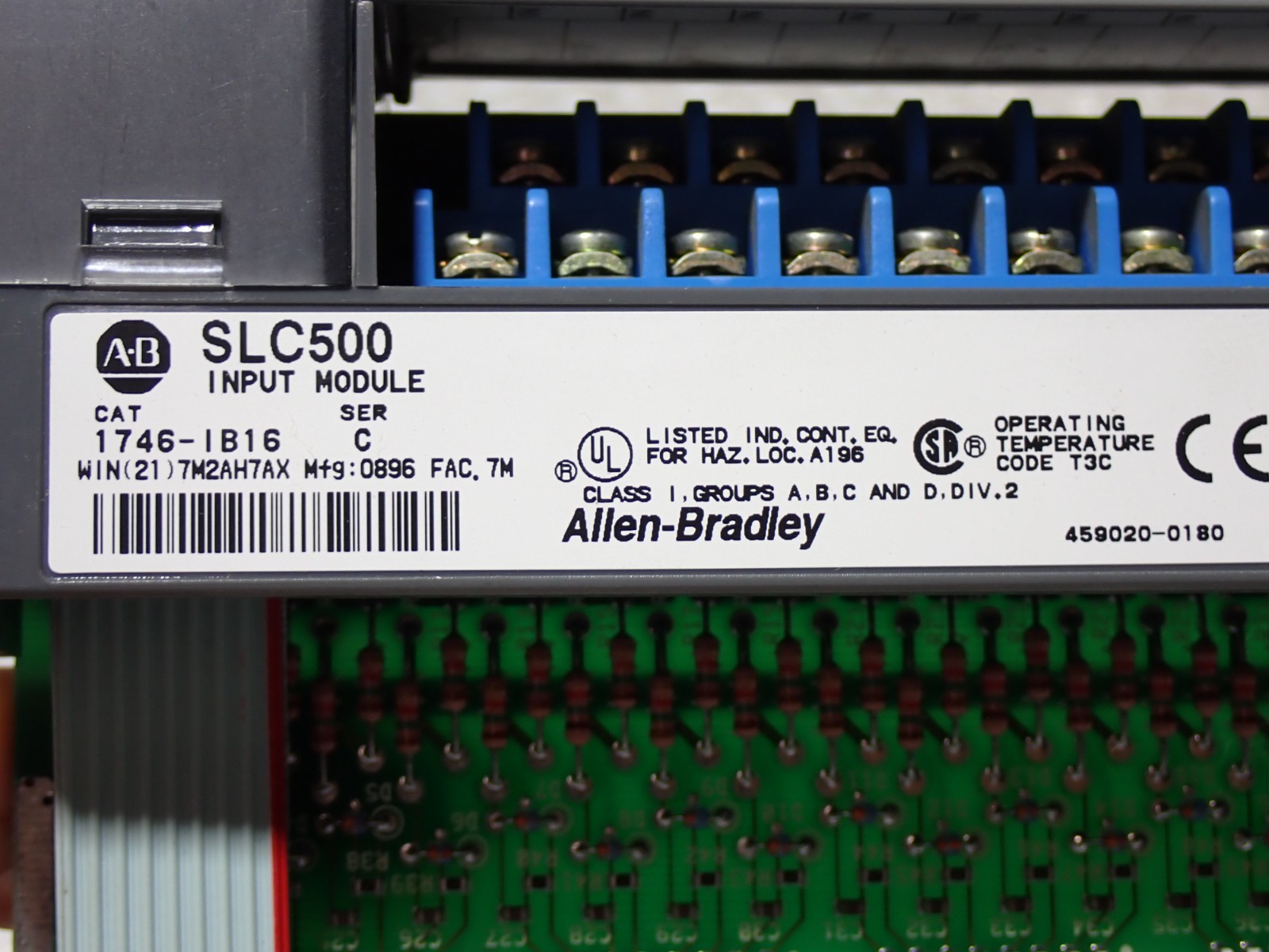 1746-IB16 SER C ALLEN BRADLEY SLC500 INPUT MODULE USED