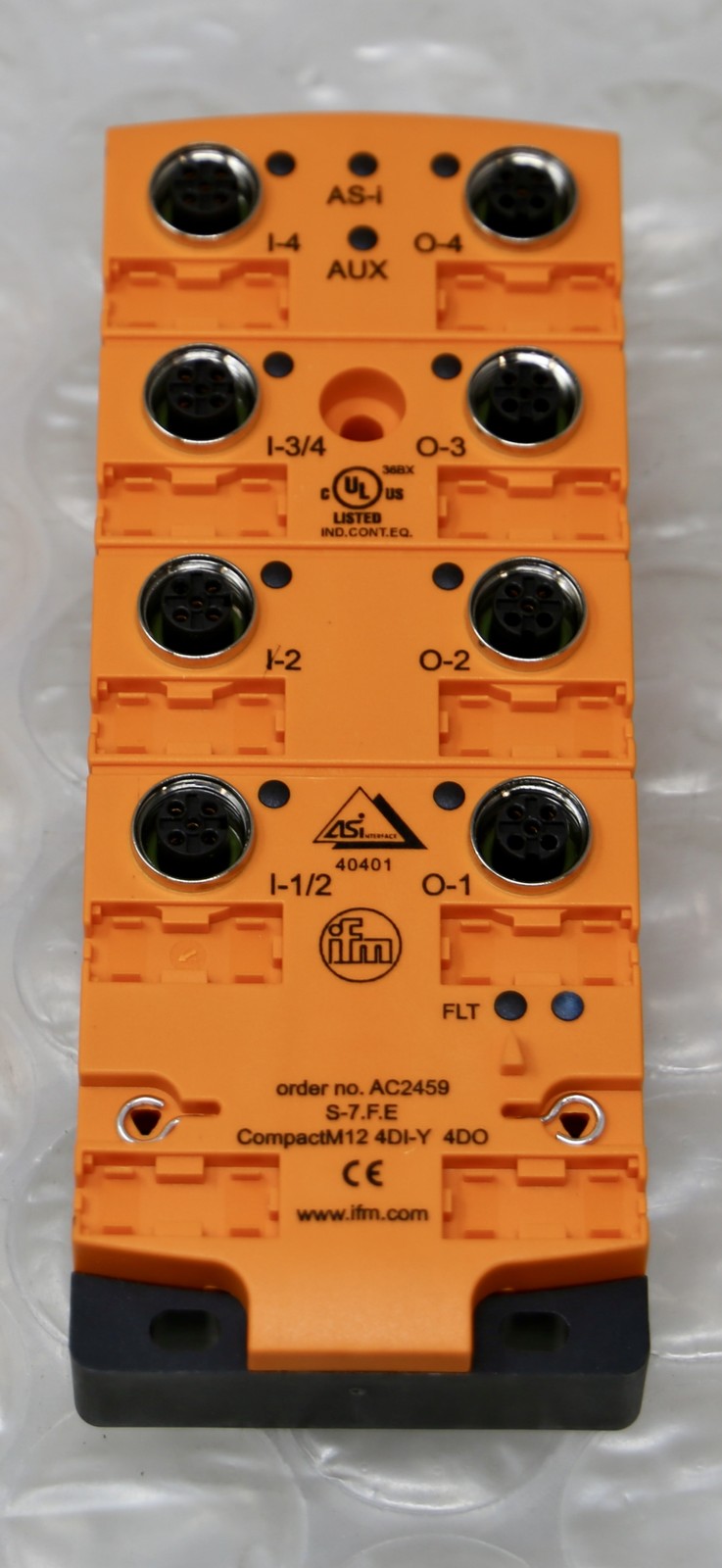 *NEW* IFM AC2459 – AS-INTERFACE CompactLineM12 4DI-Y 4DO 4-Input / 4-Output Mod