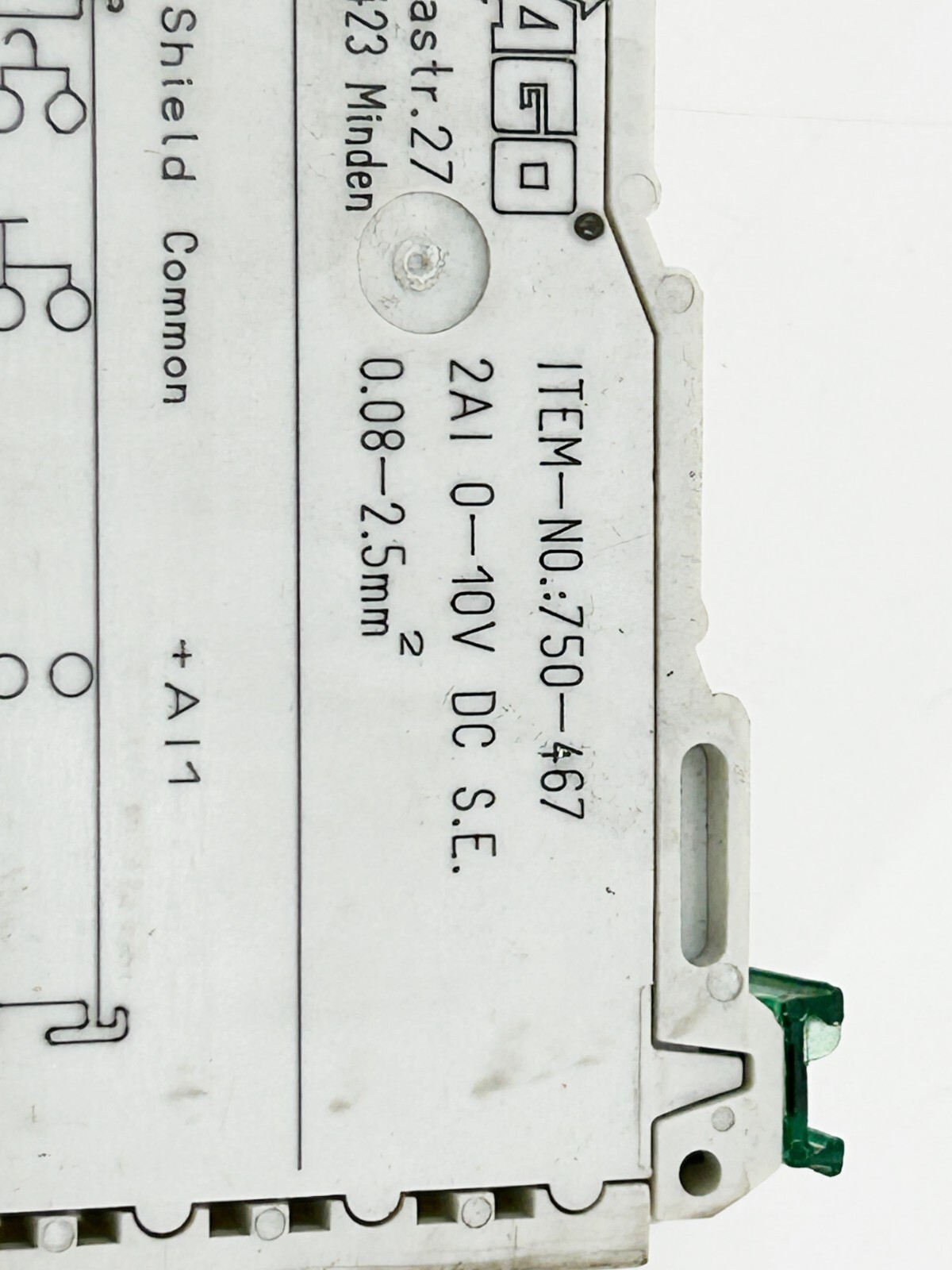 New Wago 750-467 Analog Input Module Single Ended 2 Channel 35V