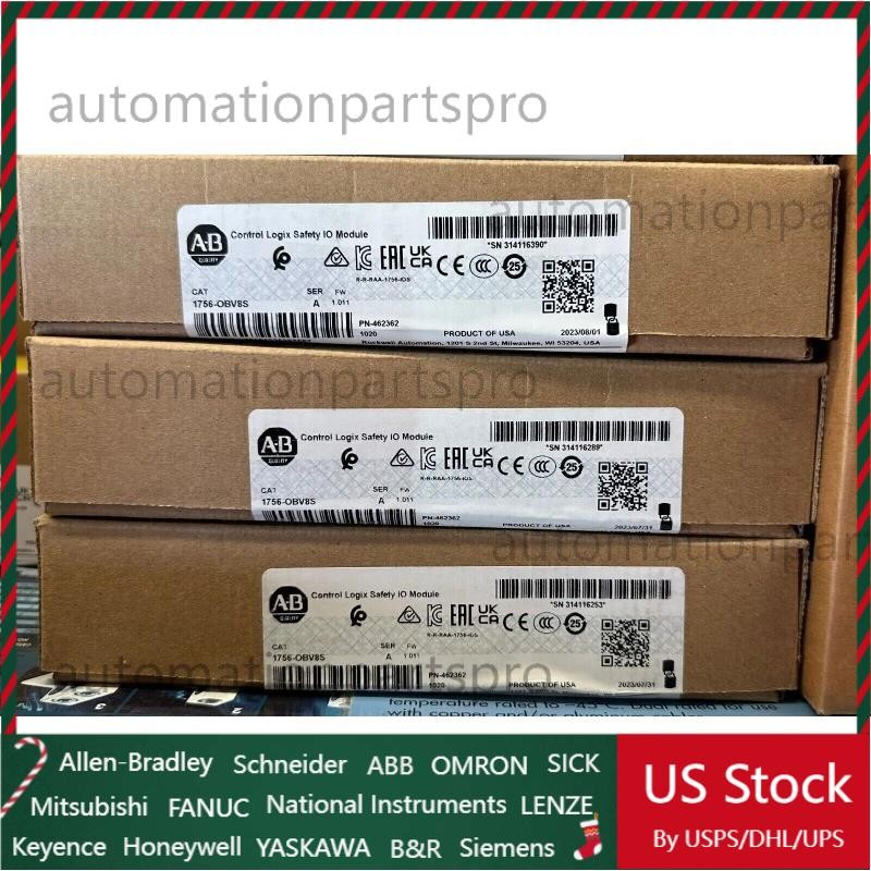 AB 1756-OBV8S ControlLogix Safety I/O Module 1756OBV8S New Sealed US Free Tax