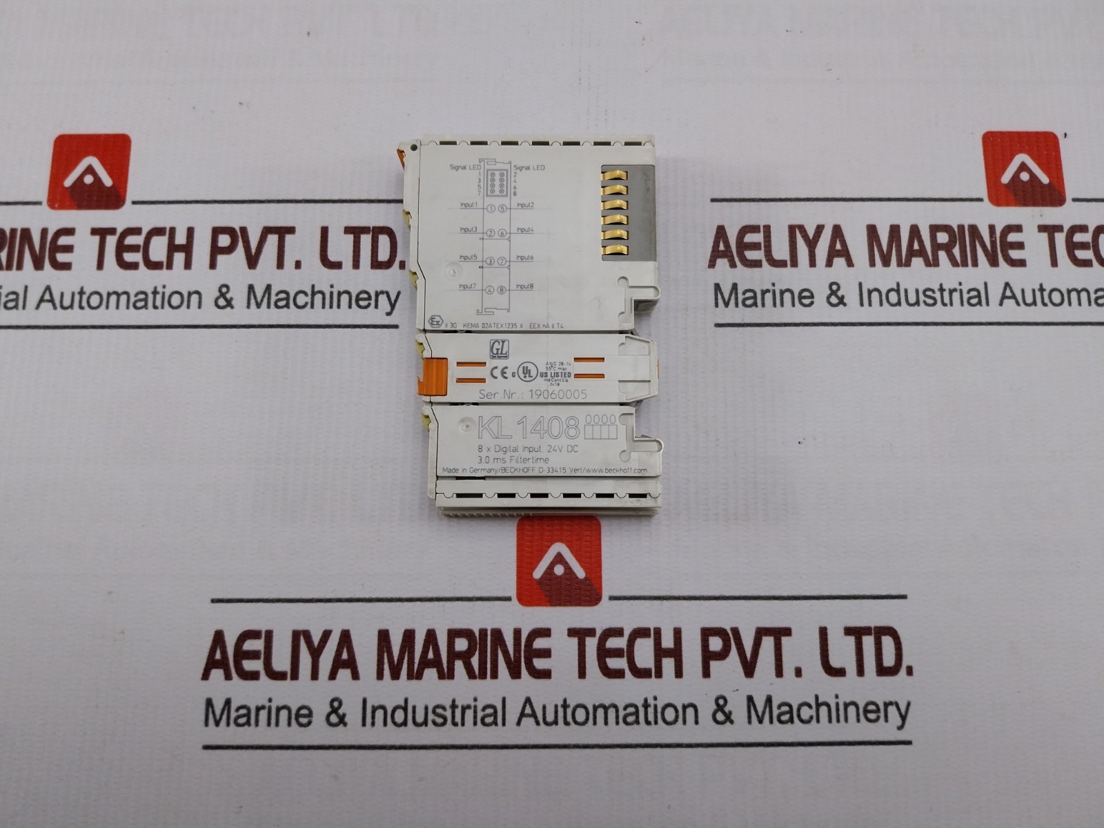 Beckhoff KL1408 Digital Input Unit 24V DC 55C MAX II 3G Kema 02ATEX1235X