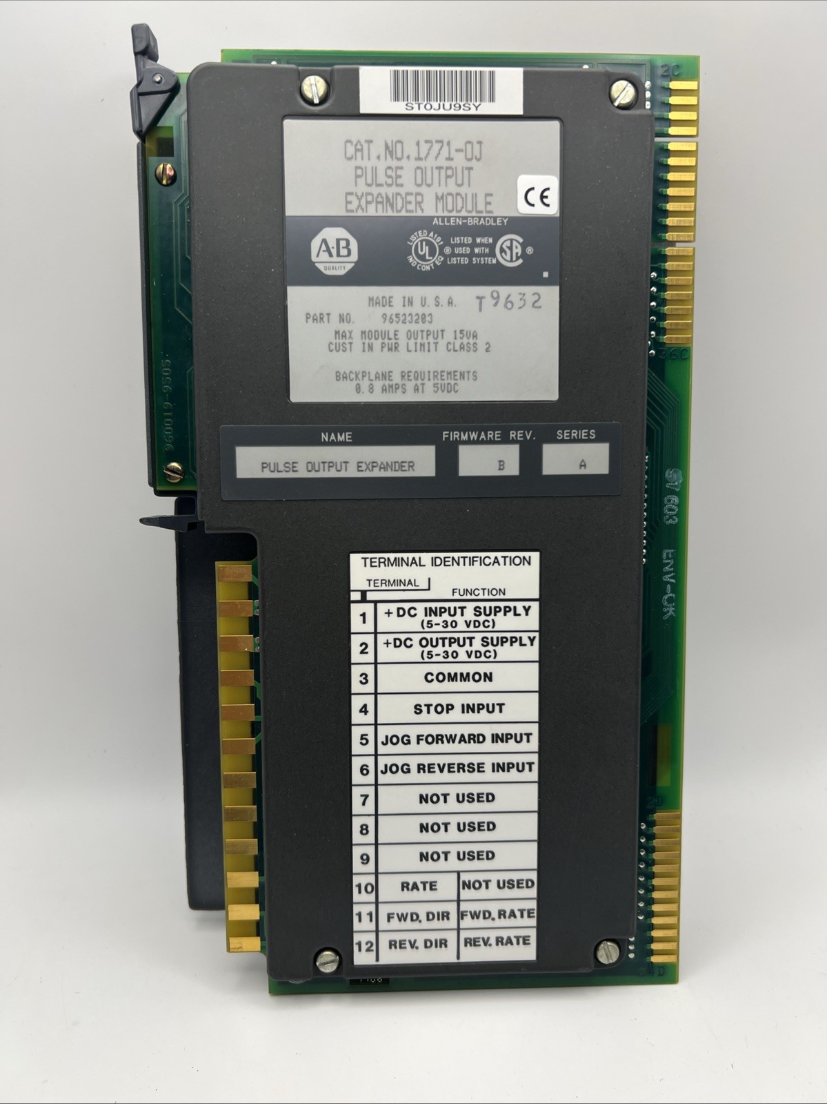 NEW Allen Bradley 1771-OJ Pulse Output Expander Module 96523203 Ser A 1771-OJC