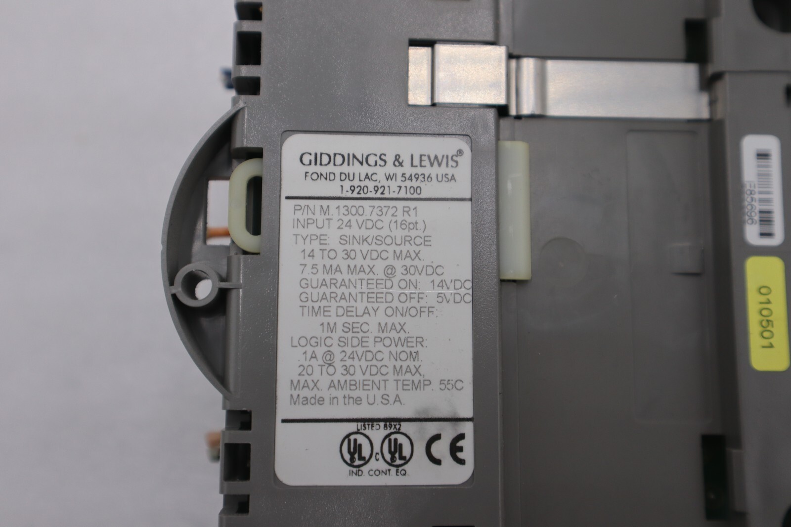GIDDINGS & LEWIS M.1300.7372 R1 Input Module 24VDC SINK/SOURCE STOCK 632-D