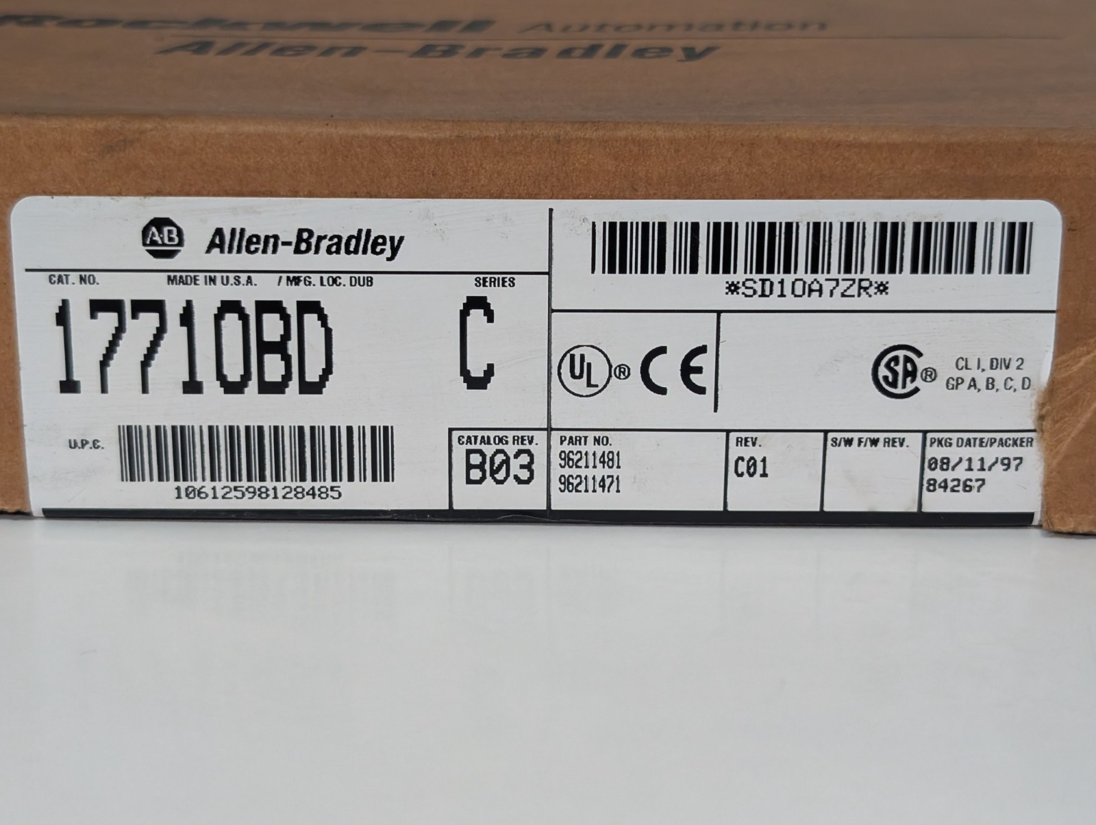 Allen-Bradley 1771-0BD DC Output Module Series C, 96211481, 96211471, 10-60VDC