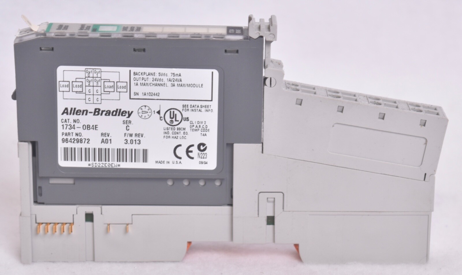AB Allen Bradley Output Module 1734-OB4E 1734-MB 1734-RTB