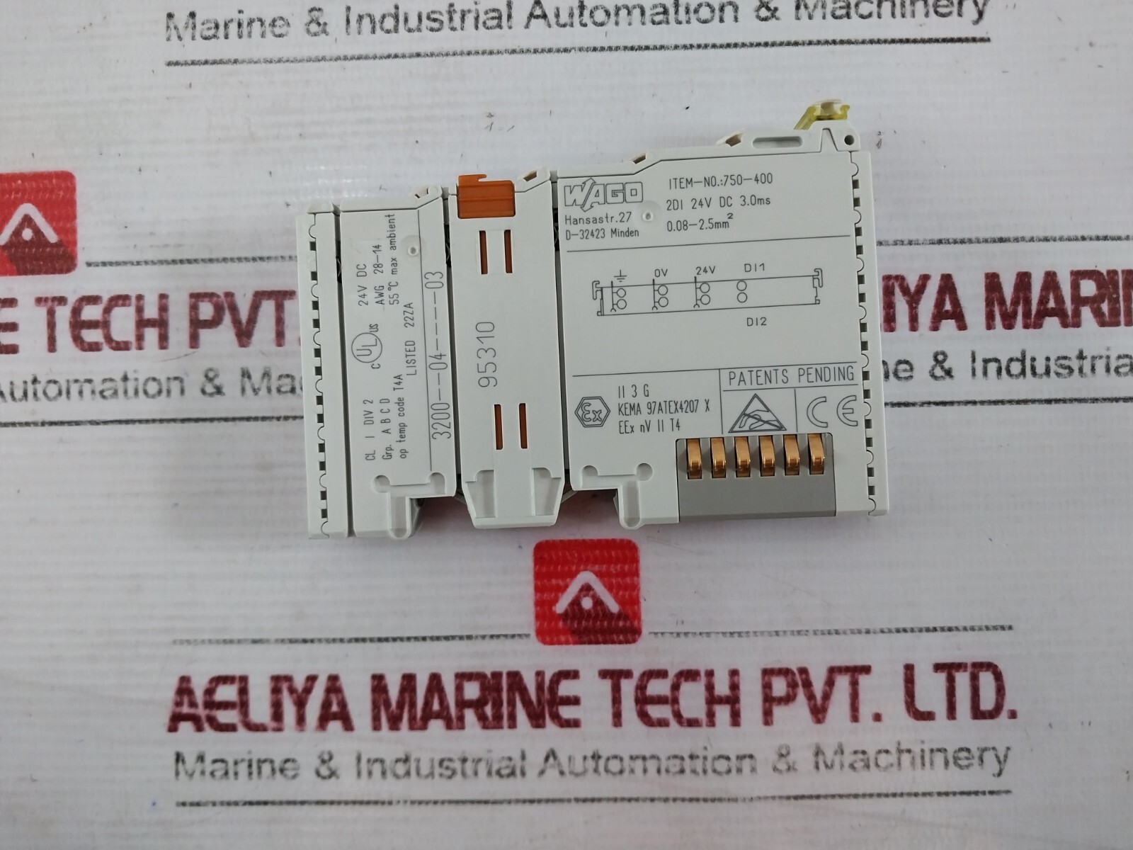 WAGO 750-400 2-Channel Digital Input 2DI 24V DC 3.0MS 0.08-2.5MM2 3 G