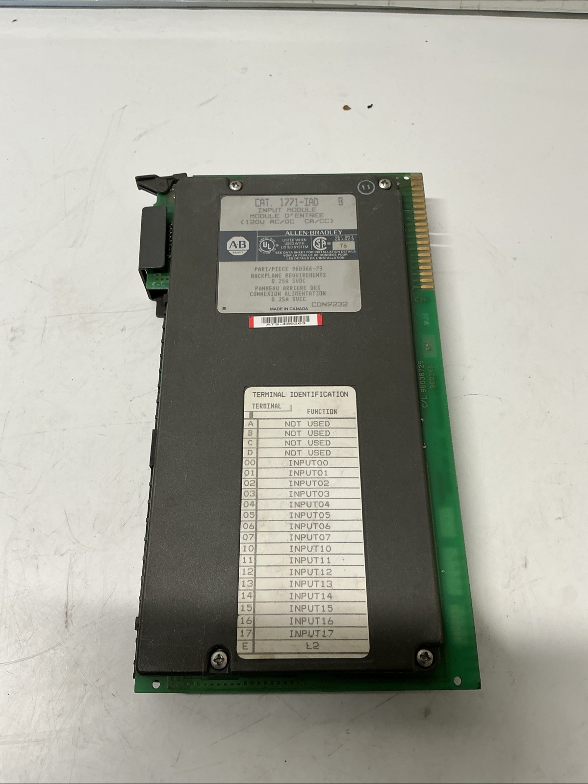 Allen-Bradley 1771-IAD Series B Input Module. G-793