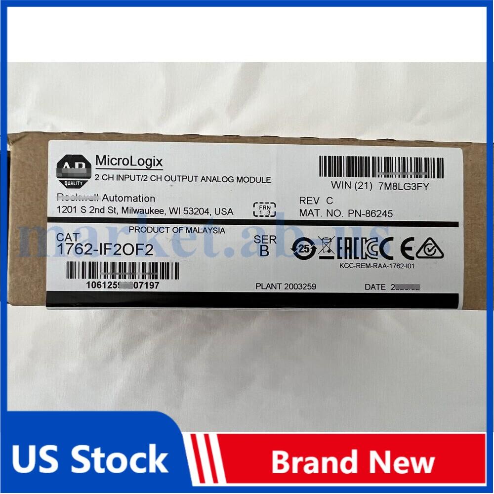 New AB 1762-IF20F2 Sealed Allen Bradley 1200 I/O Module 1762-IF2OF2 US Free Tax
