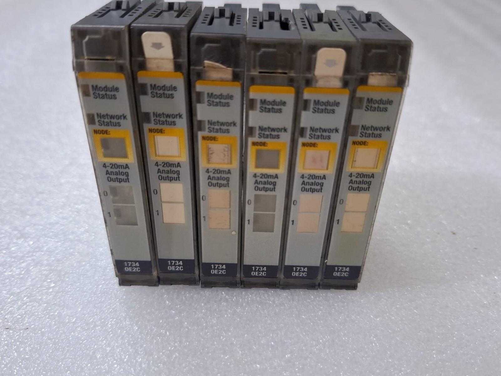 LOT OF 6 PCS ALLEN BRADLEY 1734-OE2C SER. C ANALOG OUTPUT MODULE 1734OE2C