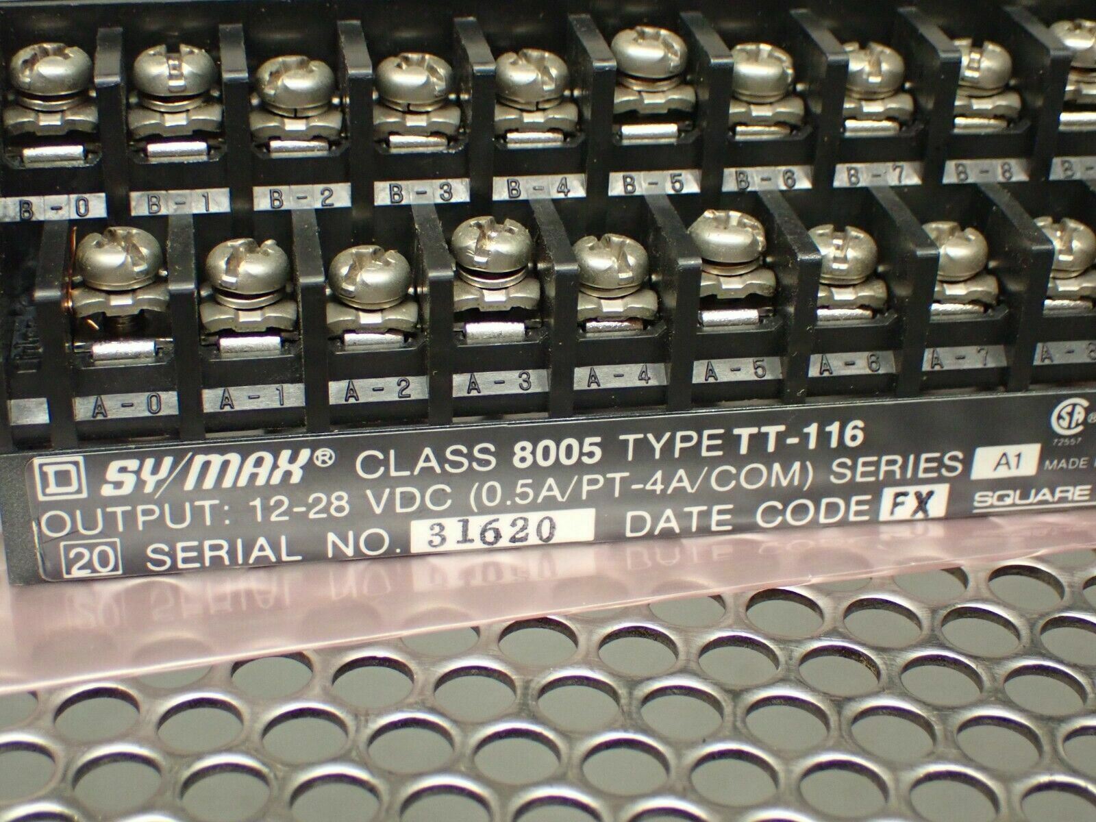 Square D SY/MAX 8005-TT-116 Ser. A Output Module 12-28VDC Used With Warranty