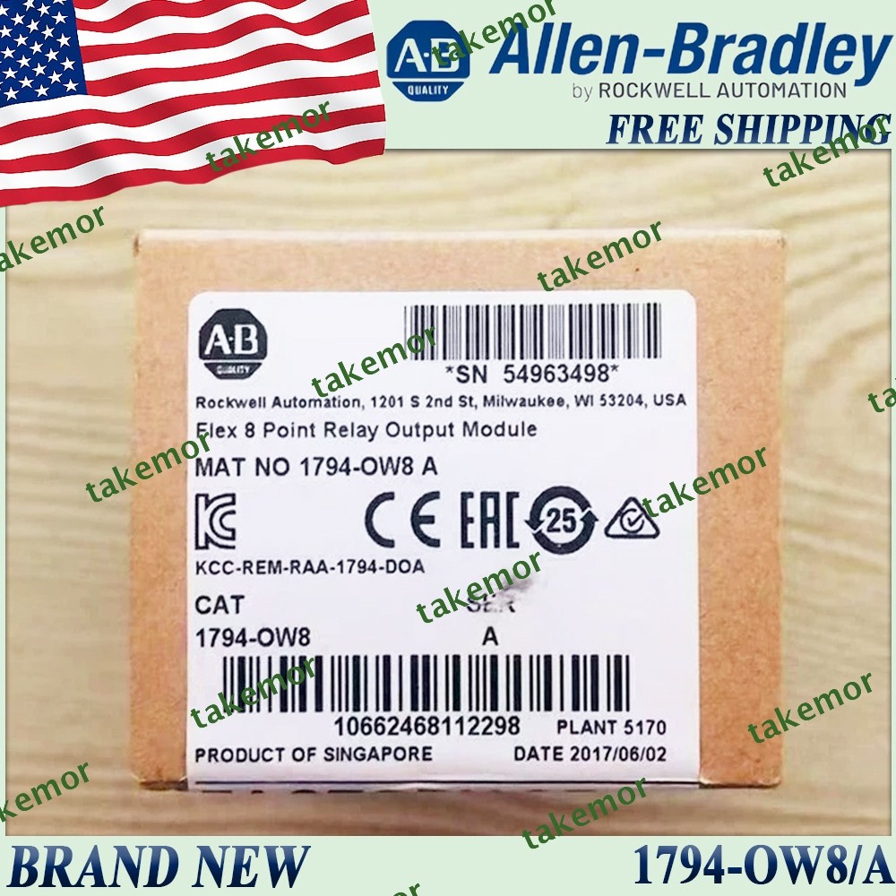 Brand New Sealed AB 1794-OW8/A Flex Relay Output Module 1794OW8 serA Free Ship