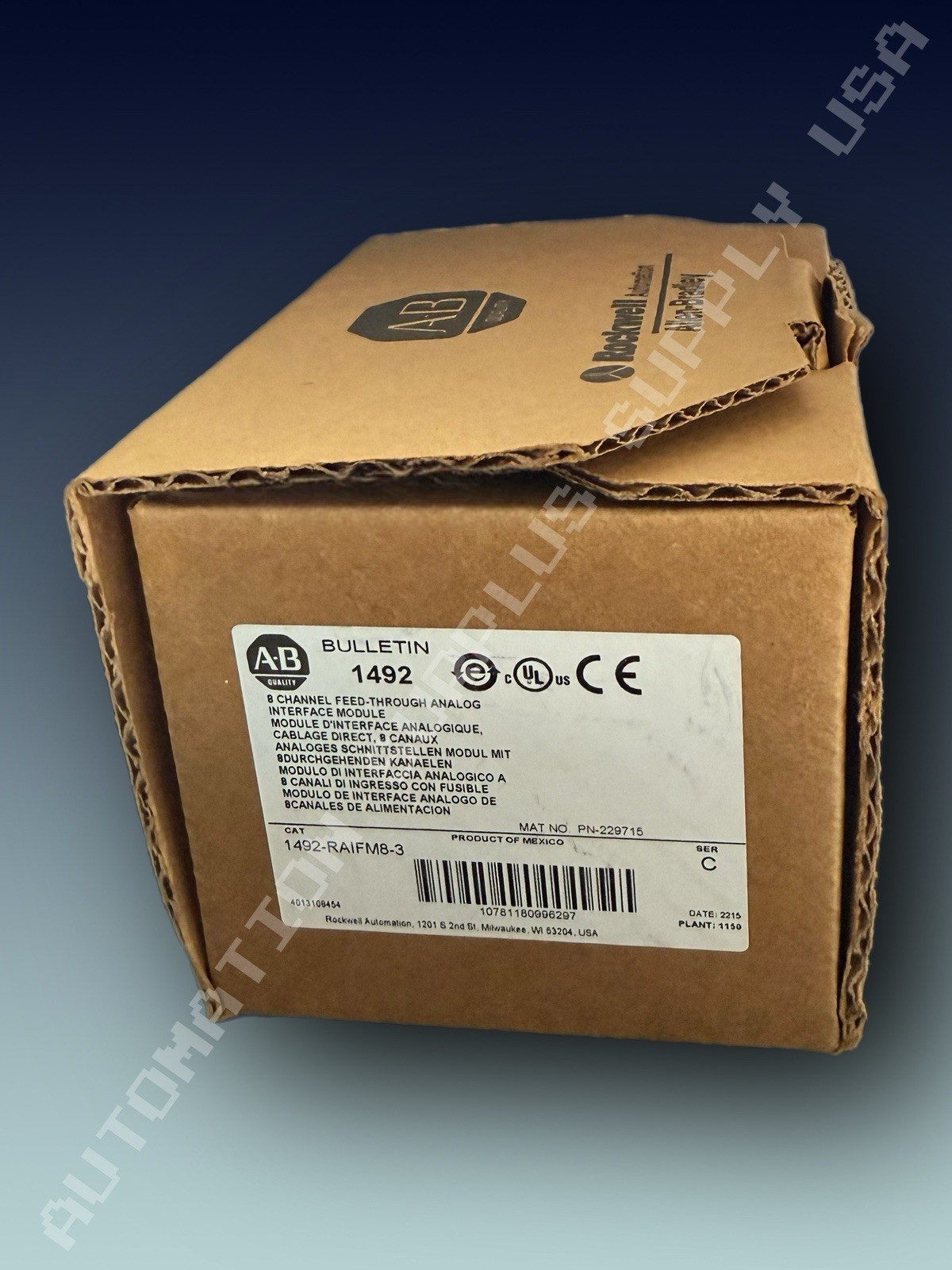 Allen Bradley 1492-RAIFM8-3 Bulletin 1492 8-Ch Feed-Through Analog Module