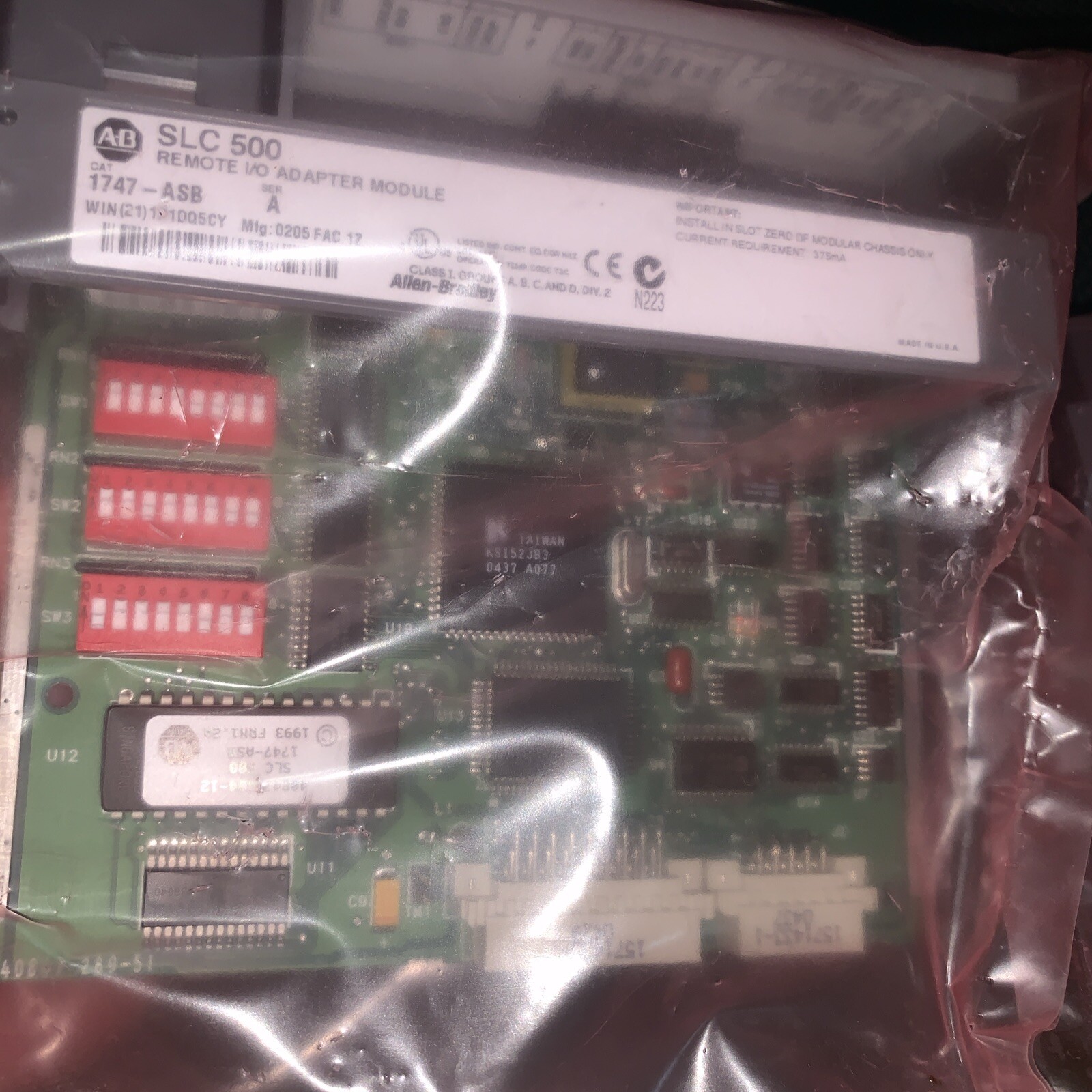 Lot Of 2 New ALLEN BRADLEY 1747-ASB SER/A SLC 500 I/O Adapter Mod. Plastic Seal