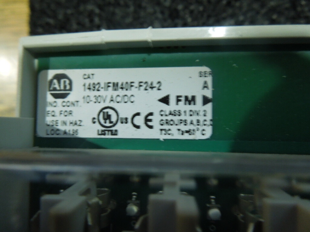 Allen-Bradley Cat. #: 1492-IFM40F-F24-2 Interface Module. Series: A
