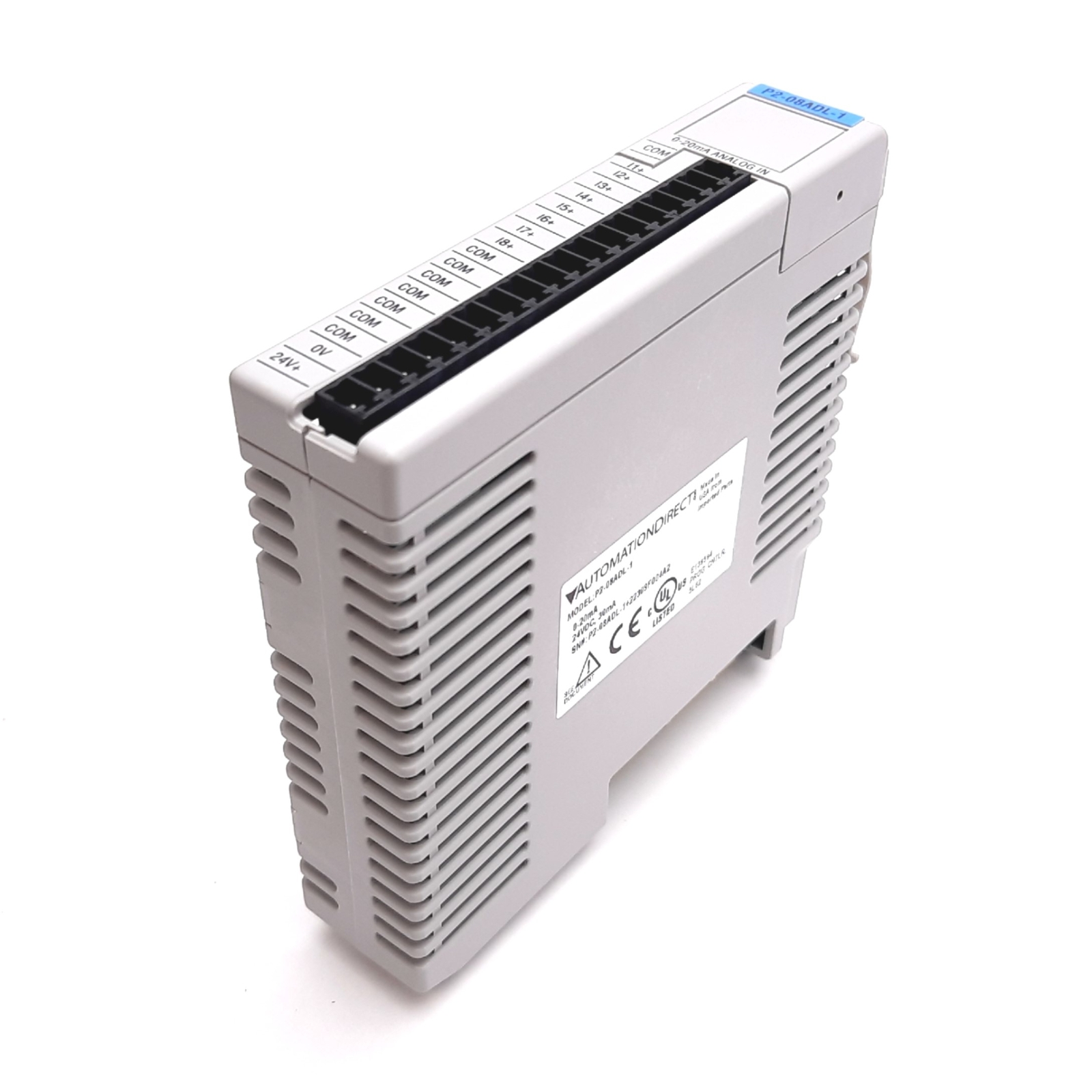 Automation Direct P2-08ADL-1 P2000 PLC Analog Input Module, 8-Channel, 0-20mA