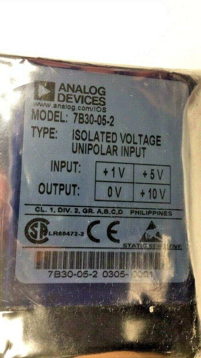 Analog Devices 7B30-05-2 Input Output Module Isolated Voltage Unipolar 7B30052