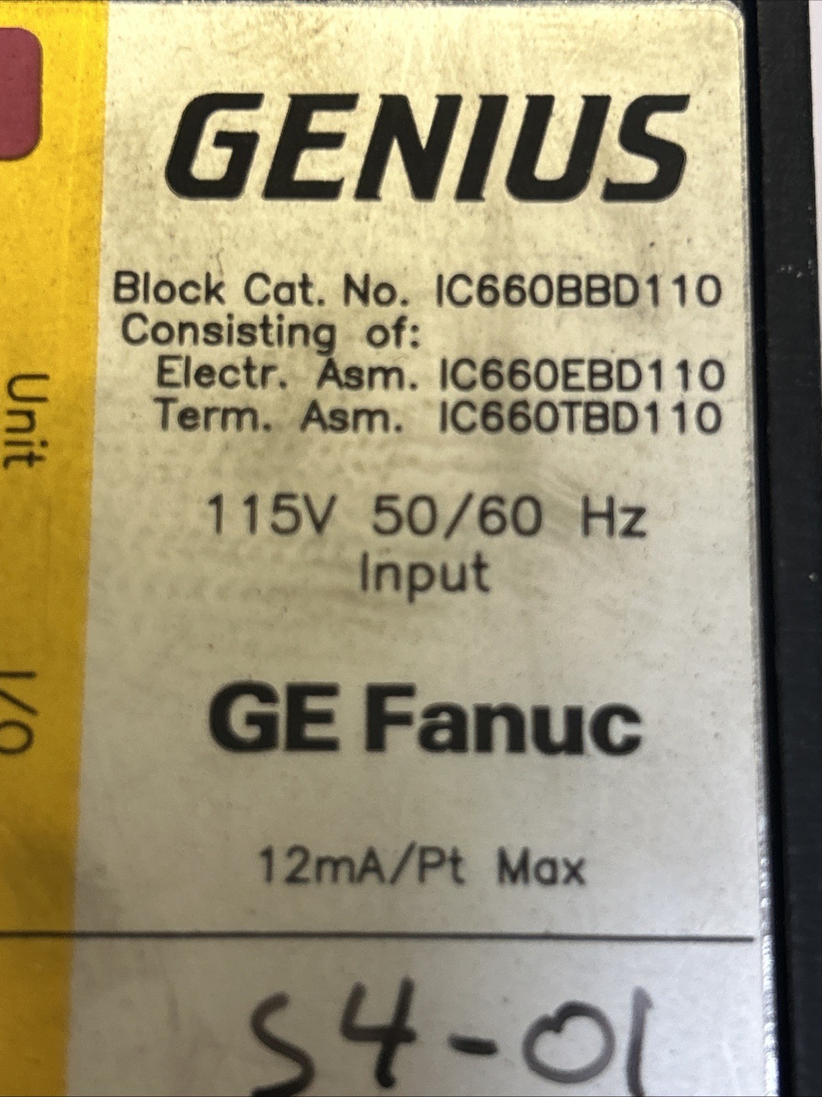 GE FANUC,IC660BBD110,GENIUS BLOCK I/O MODULE