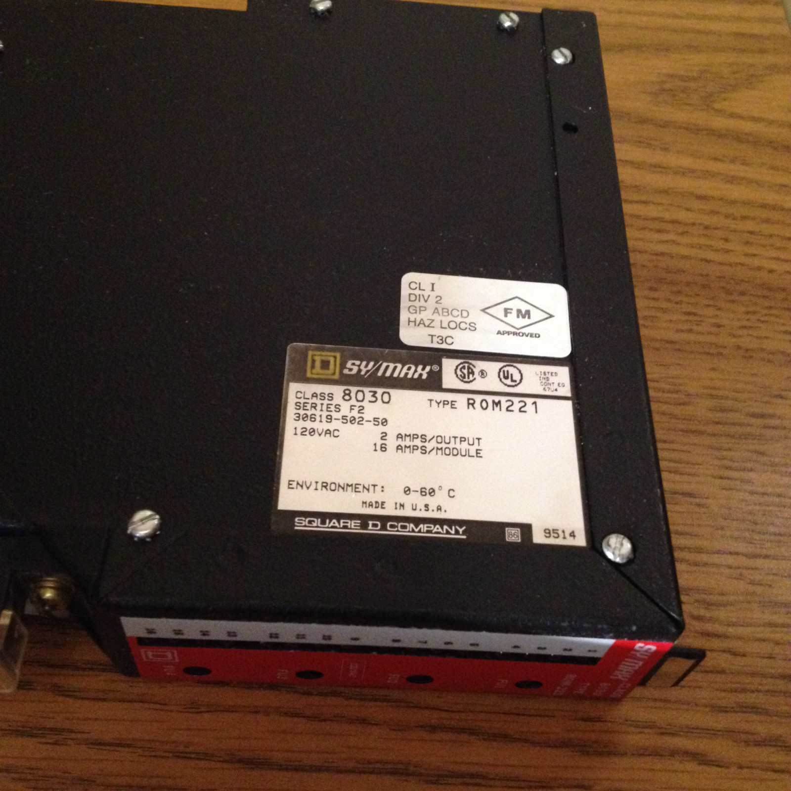 SQUARE D 8030 ROM221 SER F2 OUTPUT MODULE (NEW)