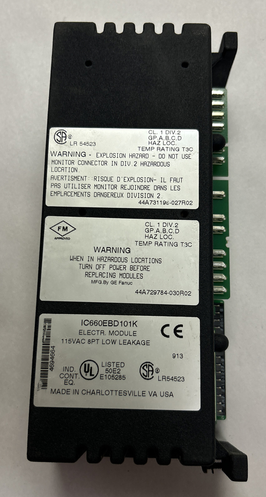 GE FANUC,IC660BBD101,GENIUS BLOCK I/O MODULE