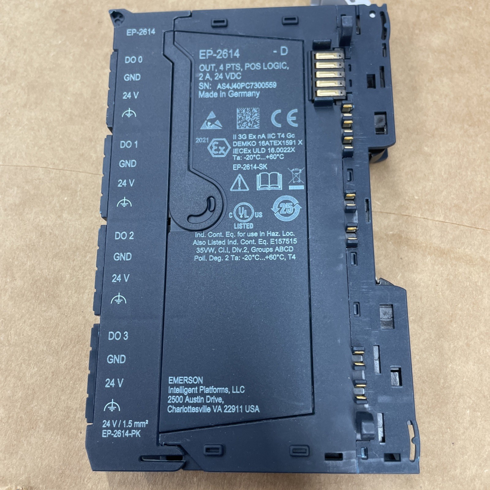 Emerson EP-1804 / EP-1804-C RSTI-EP Digital Input 2 Wire 4 Points 110/230 VAC S9