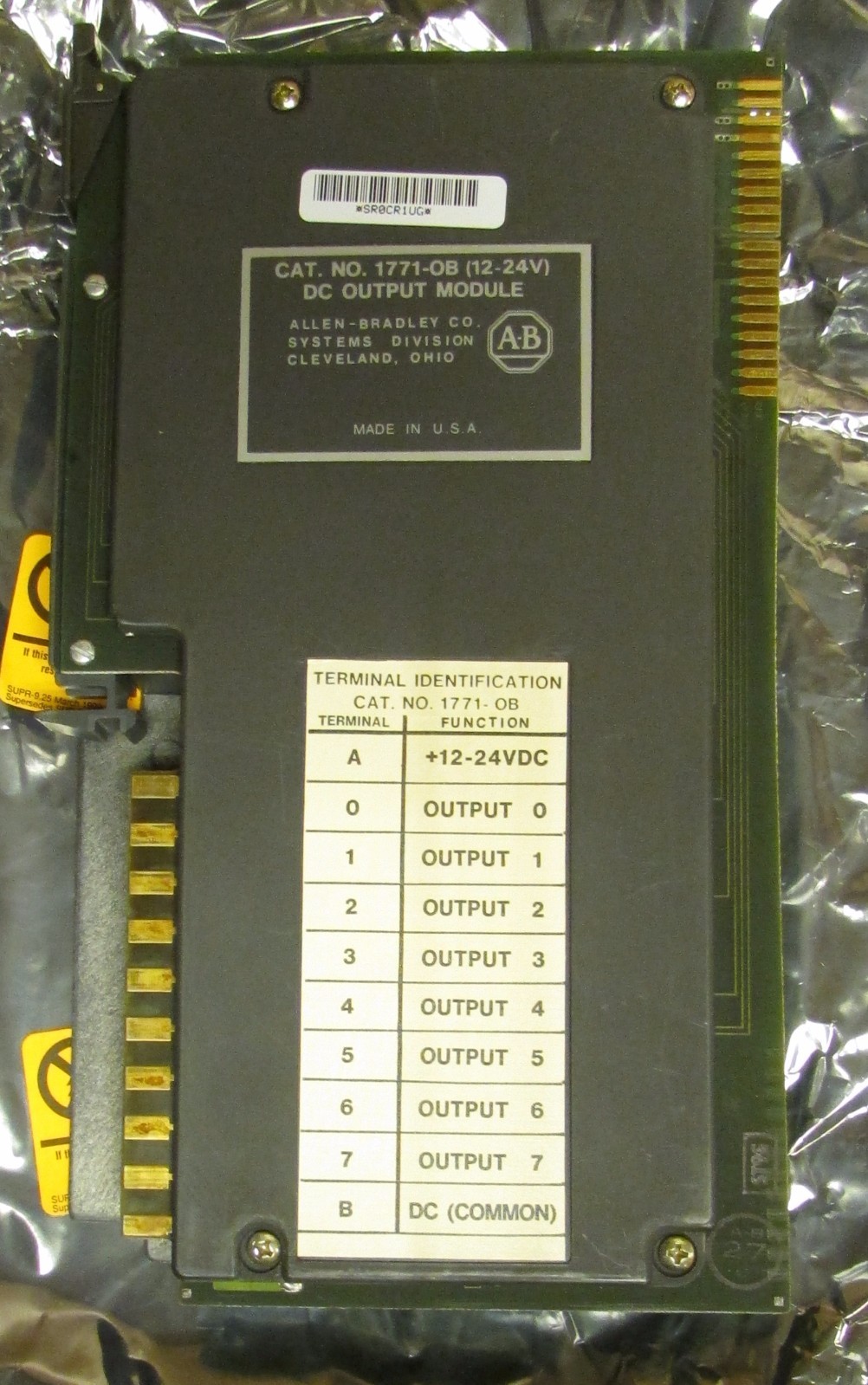 ALLEN BRADLEY 1771 OB Series A 24V DC Output Module 1771 0B