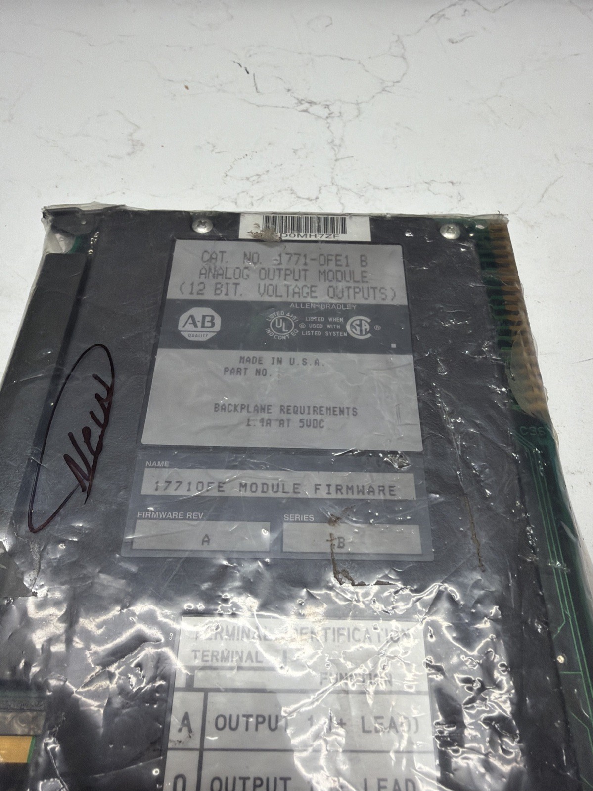 Allen Bradley 1771-ofe1 Analog Output Module Ser B