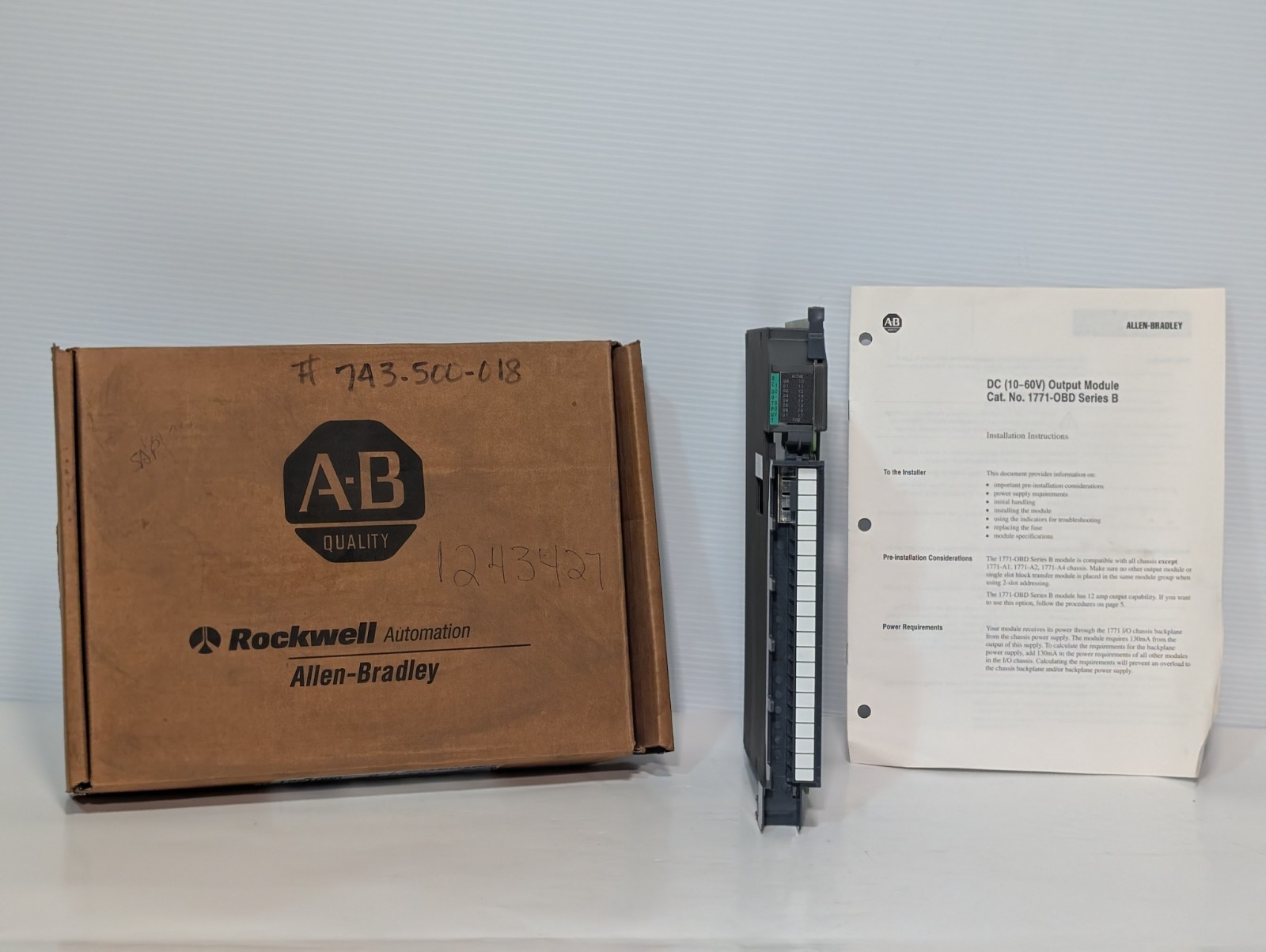 Allen-Bradley 1771-0BD DC Output Module Series C, 96211481, 96211471, 10-60VDC