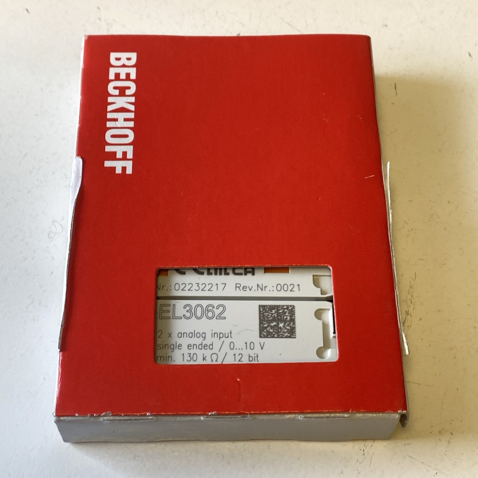 Beckhoff EL3062 EtherCAT Terminal 2 Channel Analog Input 0-10V 12 Bit –