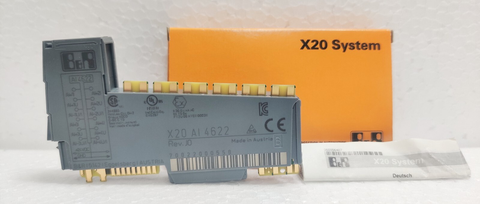 B&R X20AI4622 Rev. JO X20 System Analog Input Module