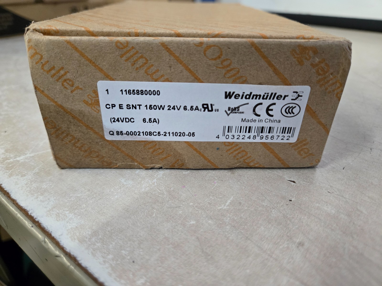 NEW Open Box Weidmuller power supply CP E SNT 150W 24V 6.5A 1165880000