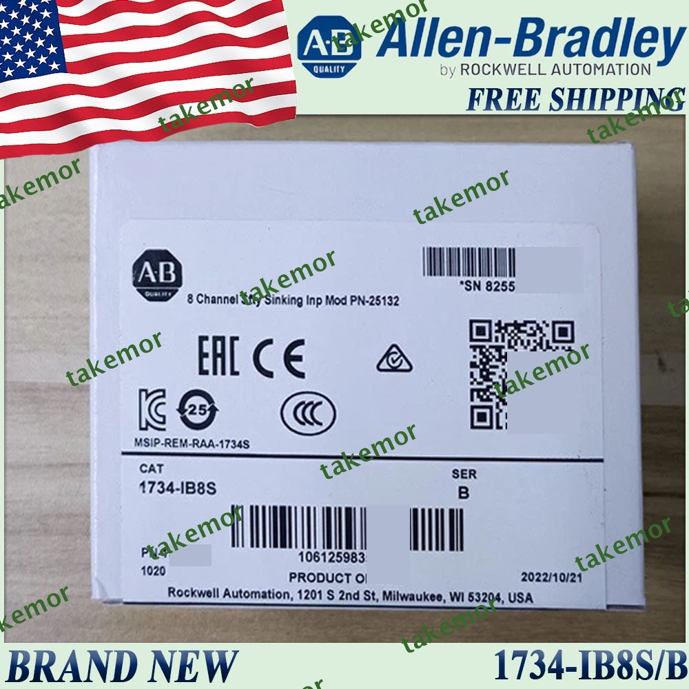 1734-IB8S/B Brand New AB Safety Sinking Input Module Free Shipping US