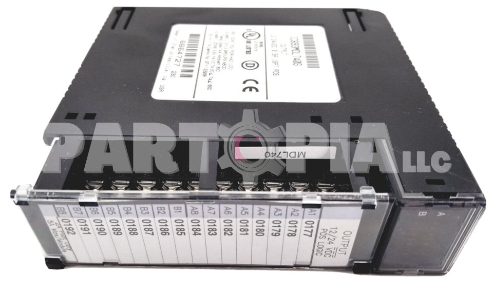 GE FANUC IC693MDL740G Output Module, 12/24Vdc, 0.5A, 16Pt, Positive Logic