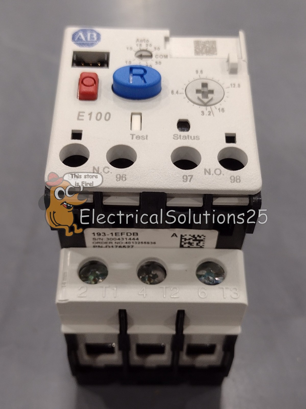 New Allen Bradley 193-1EFDB E100 Overload Relay 3.2-16A – Free Shipping