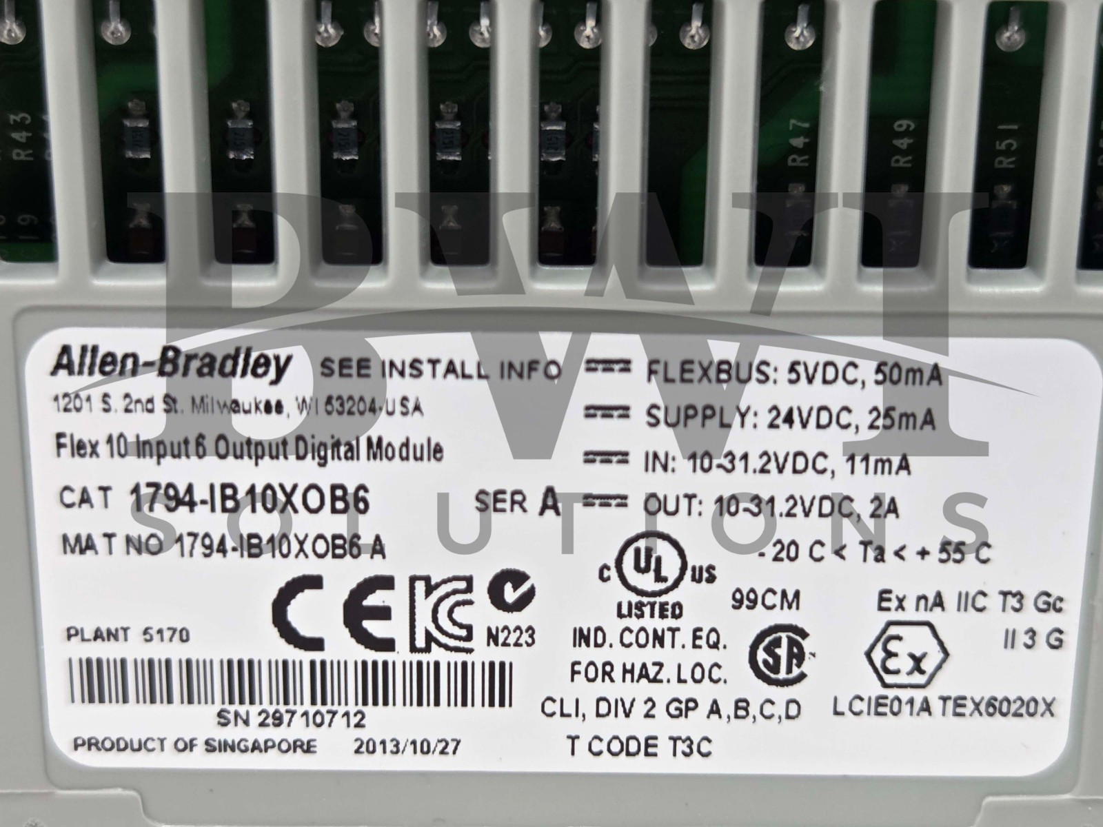 NEW Allen Bradley 1794-IB10XOB6 Flex I/O Digital Combination Module 1794IB10XOB6