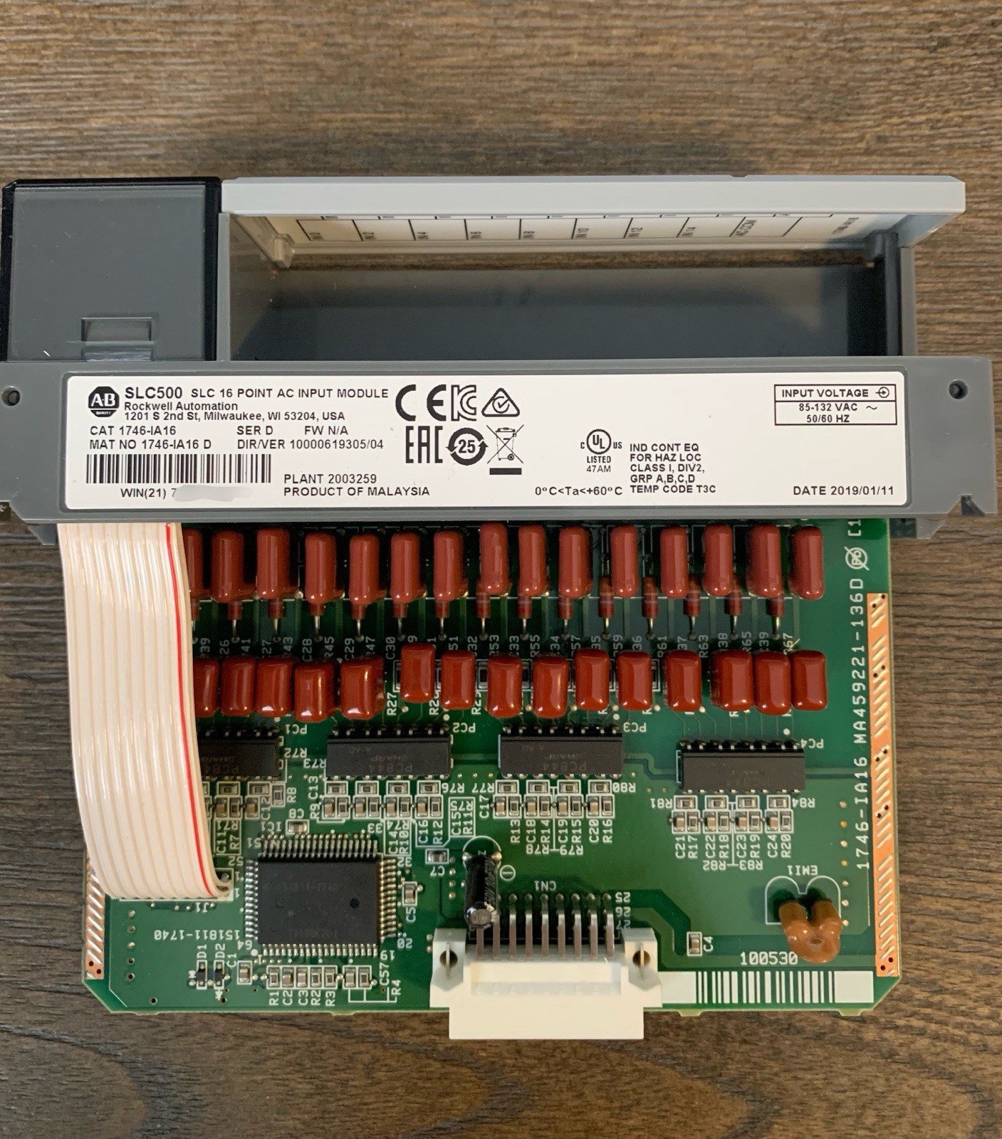 Allen Bradley 1746-IA16 Ser D SLC 500 16 Point AC Input Module