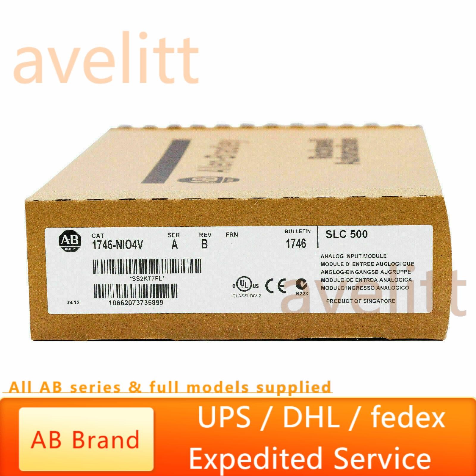 Sealed AB 1746-NIO4V SER A SLC 500 Analog Output Module FAST SHIP US Free Tax