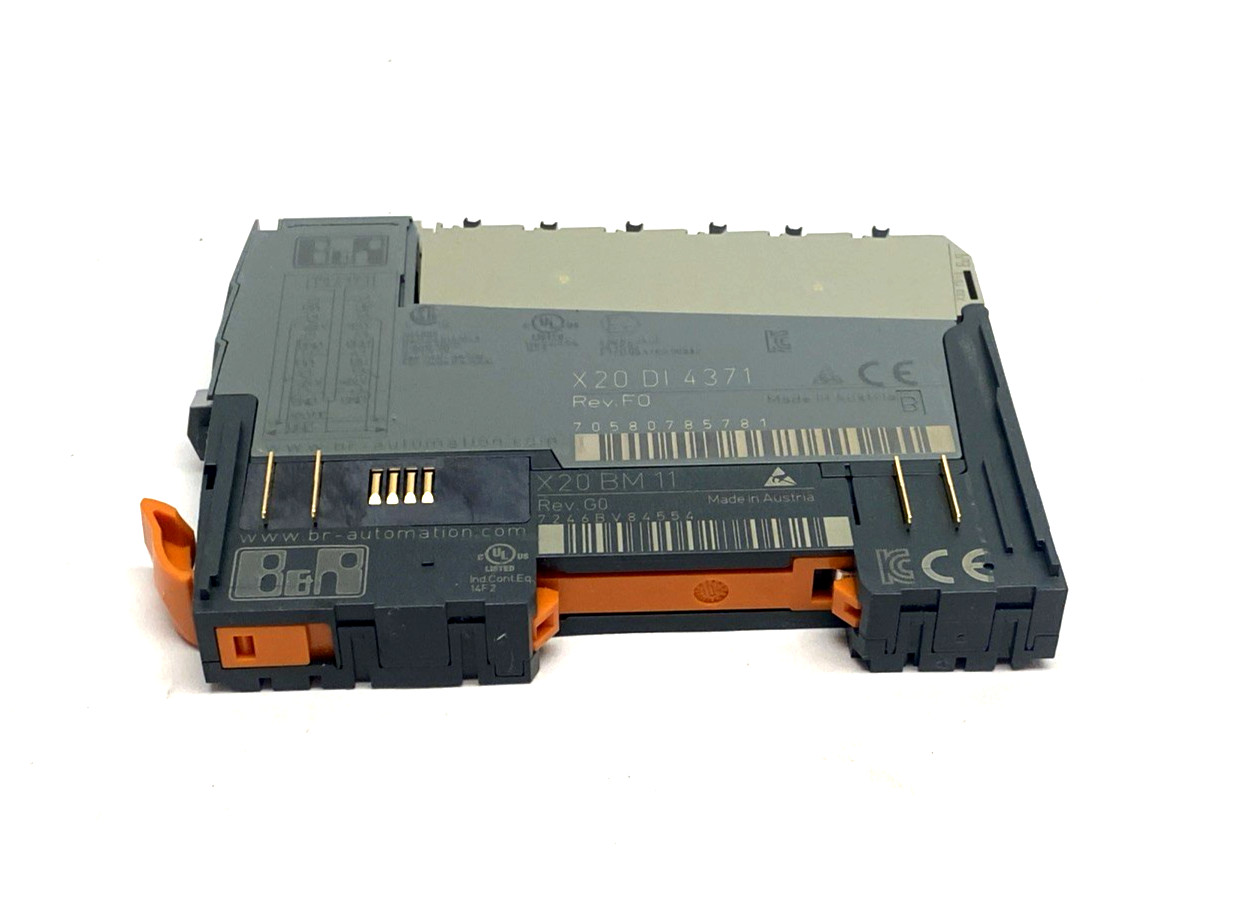 B&R X20DI4371 Digital Input Module, 4 Input, 24VDC, Sink Connection, X20 DI 4371