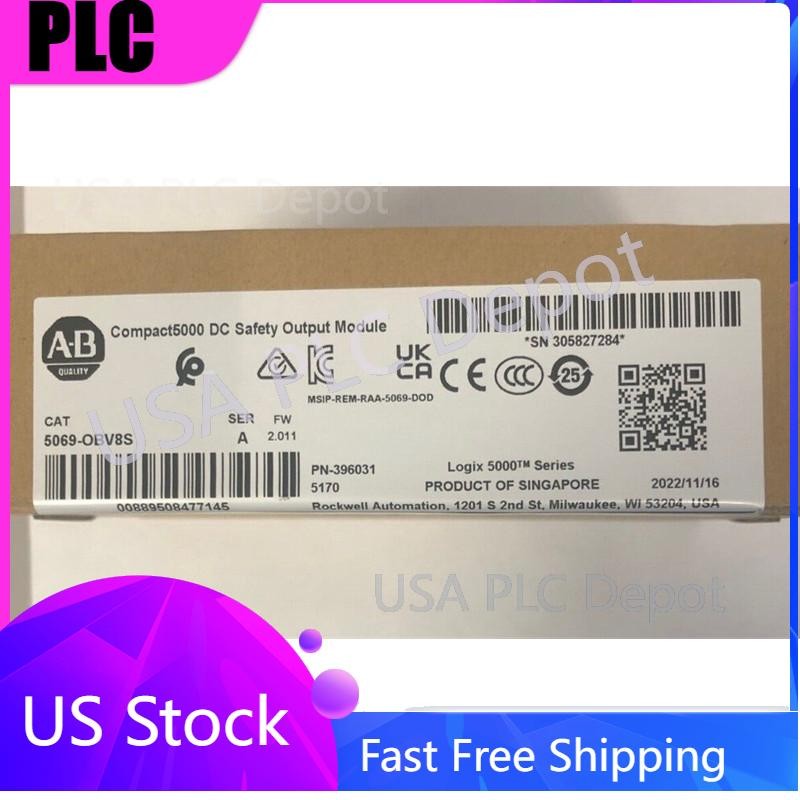 AB 5069-OBV8S A Compact I/O 8-Ch Safety Output Module 5069OBV8S US Free Tax