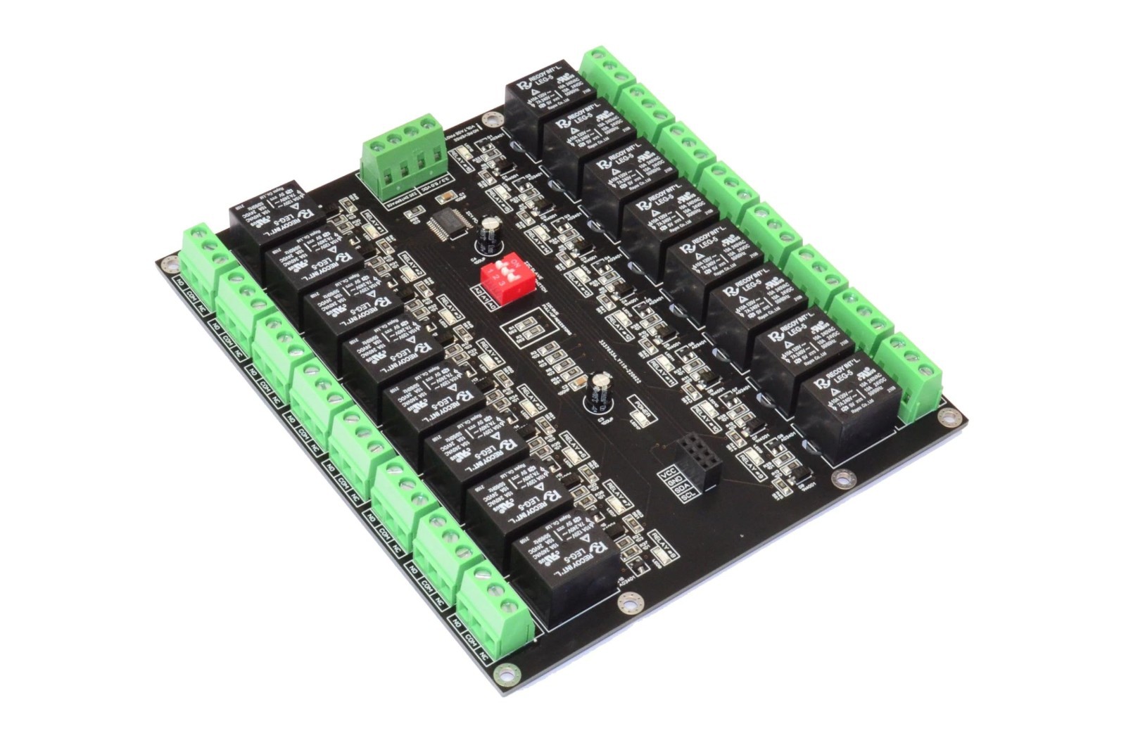 16 Channel I2C Relay Module for Arduino Raspberry Pi ESP32 – 10A, LED Indicator,