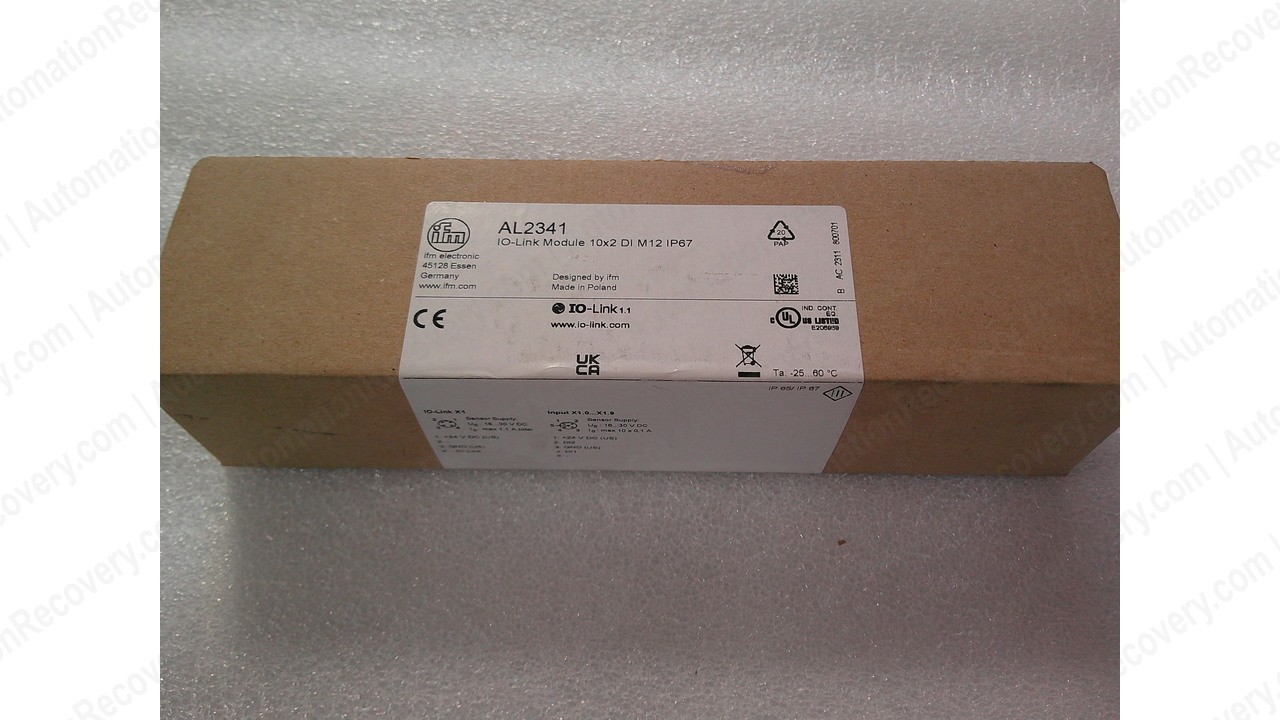 IFM AL2341 IO LINK INPUT MODULE, IO-LINK MODULE 10X2 DI M12 IP67, NEW #350394