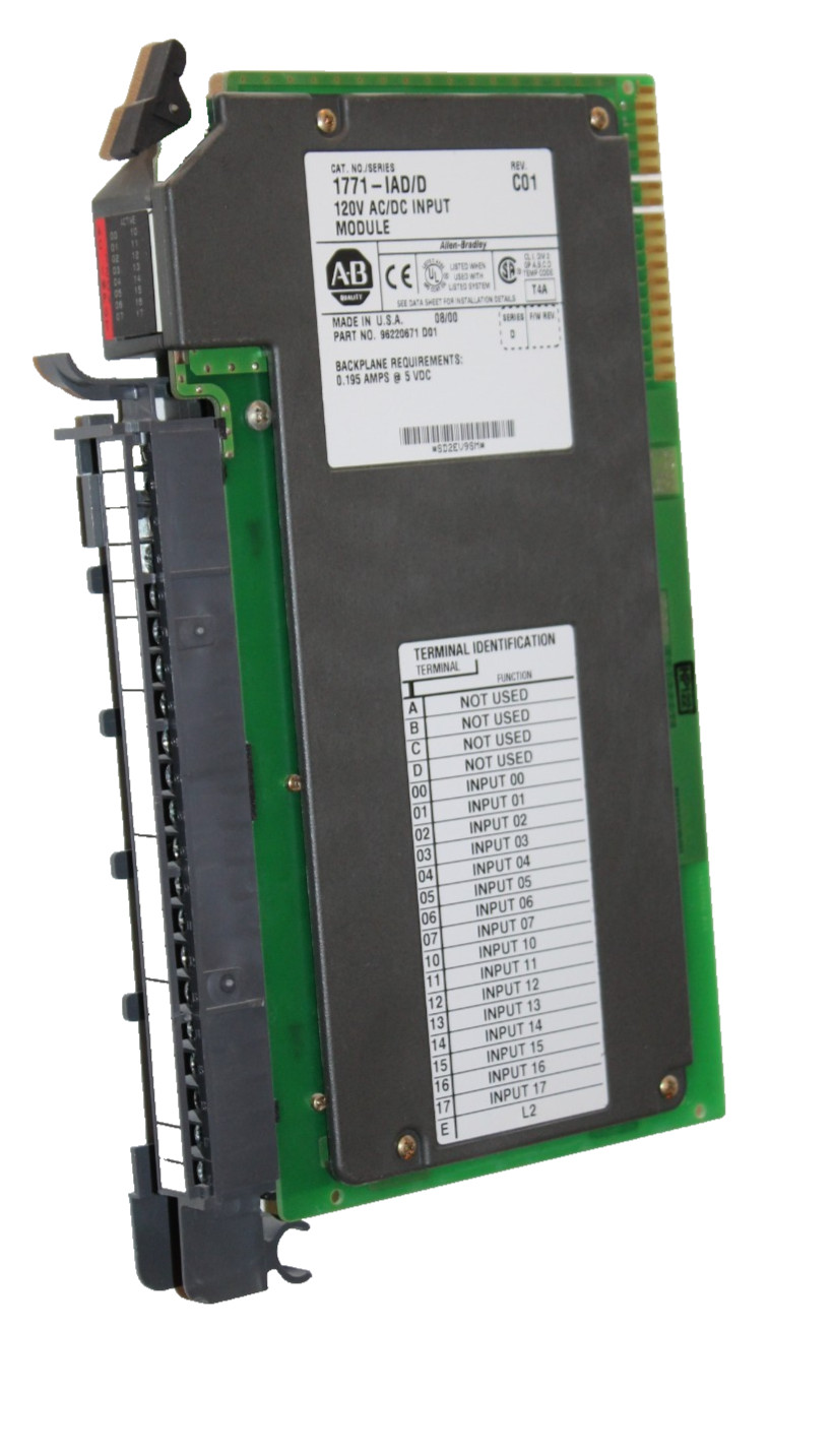 Allen Bradley AB CAT #1771-IAD/’D 120V AC/DC Input Module REV. C01
