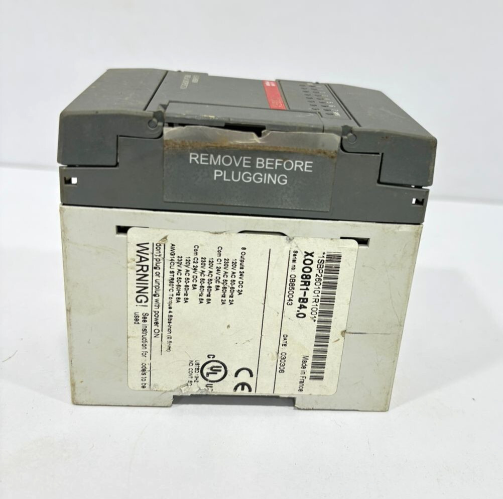 ABB XO08R1-B4.0 EXTENSION OUTPUT RELAY MODULE (LOT OF 2 PCS)