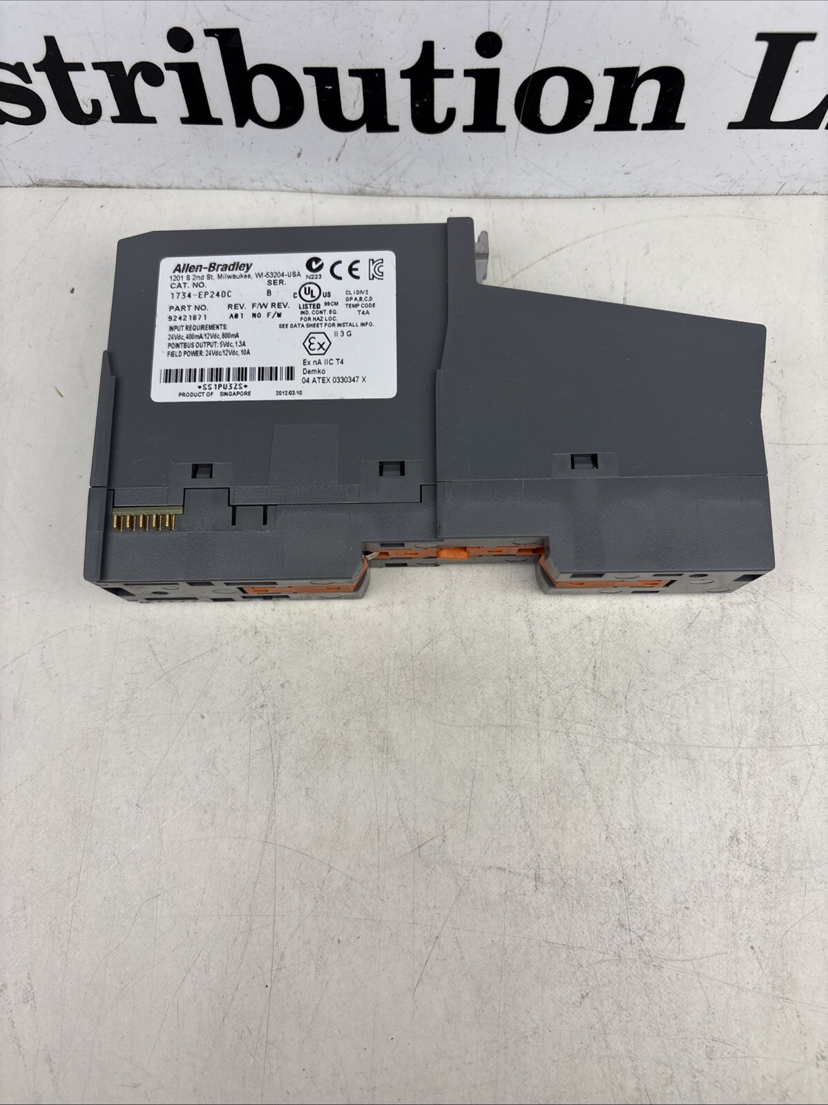 Allen Bradley 1734-EP24DC POINT I/O Extension Power Module Ser B 1734-EP24DC B